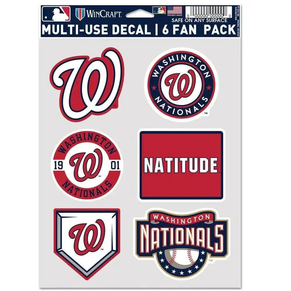  Washington Nationals Multi Use Fan Decal Six Pack Wincraft -  ToylandEU™