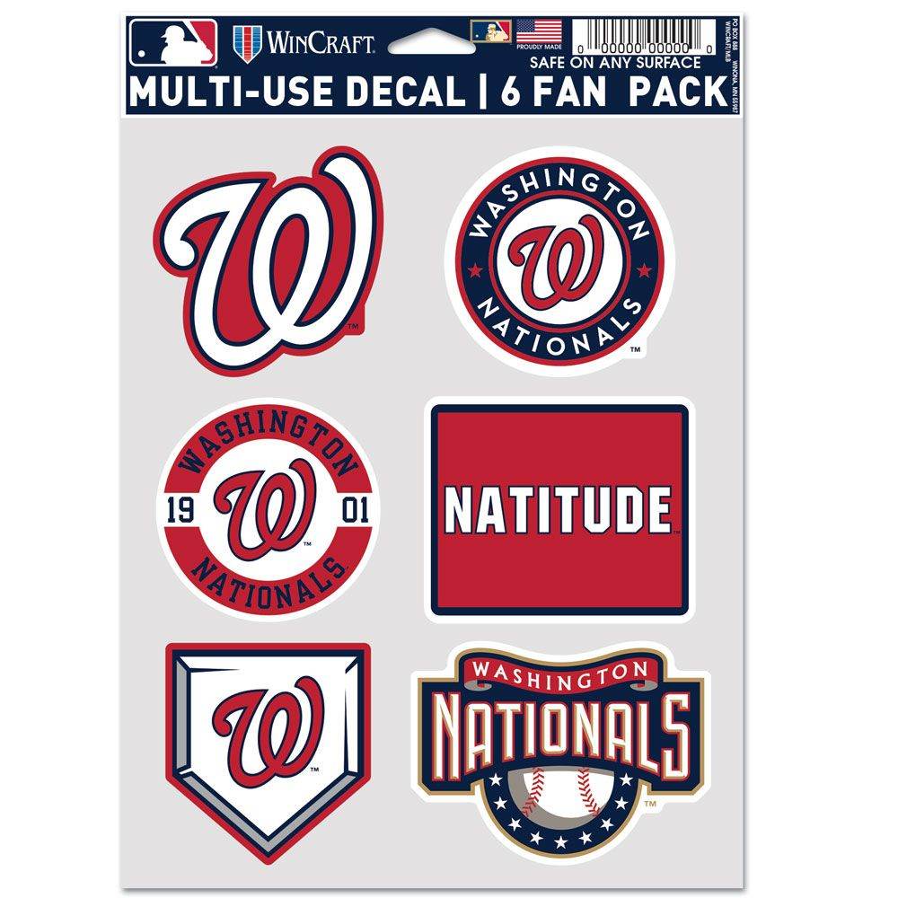 Washington Nationals Multi Use Fan Decal Six Pack Wincraft - ToylandEU