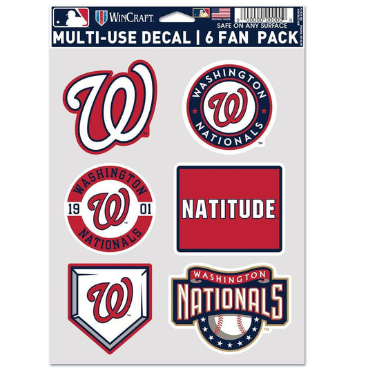 Washington Nationals Multi Use Fan Decal Six Pack Wincraft - ToylandEU