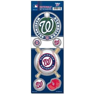 Washington Nationals Prismatic Holographic Stickers 4x12 - ToylandEU
