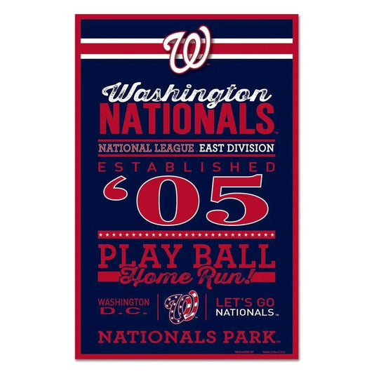  Washington Nationals Wood Sign 11x17 With Established Design -  ToylandEU™