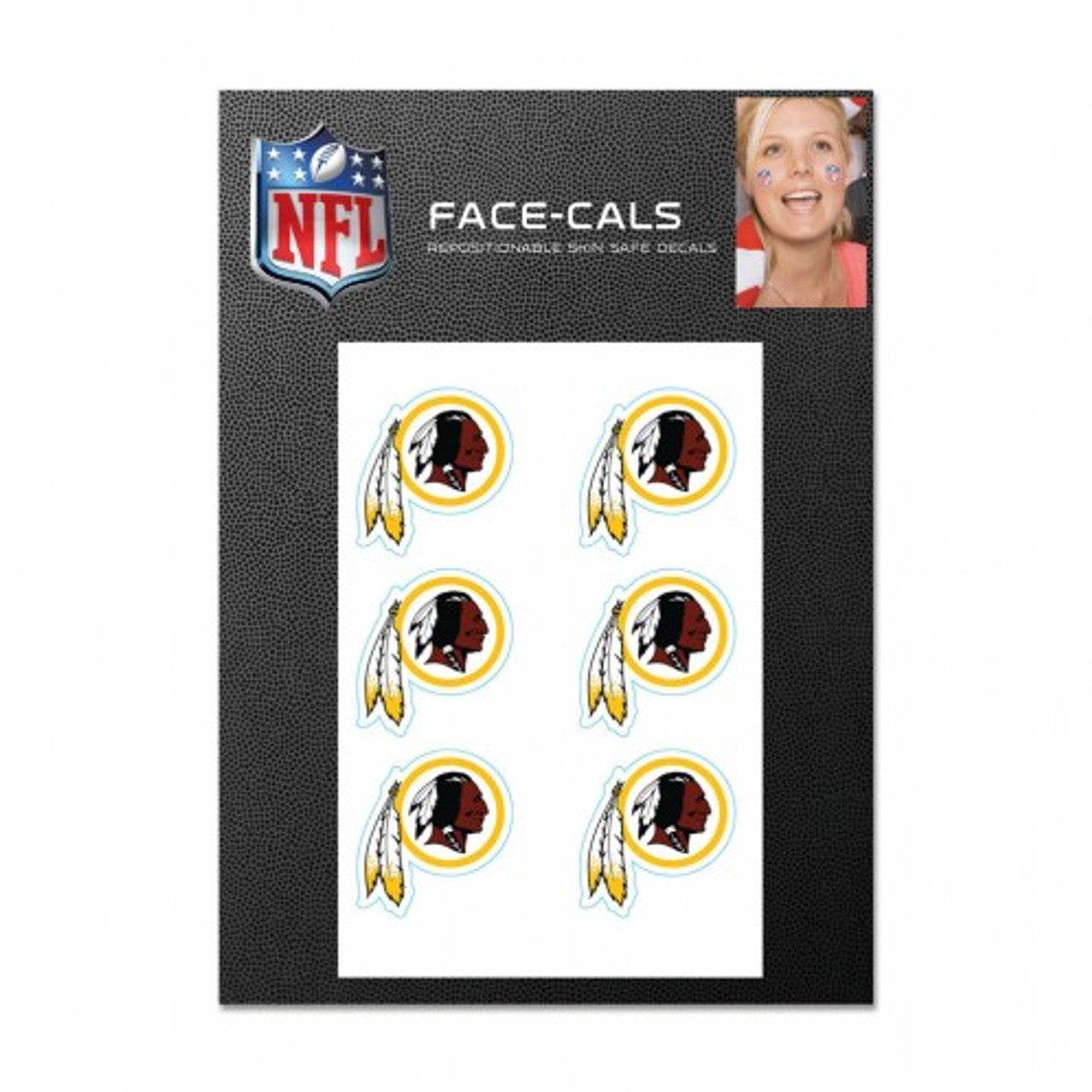 Washington Redskins Facial Tattoos Peel And Stick Decals - ToylandEU