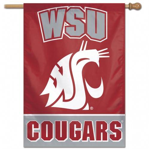 Washington State Cougars 28x40 Vertical Banner Flag - ToylandEU