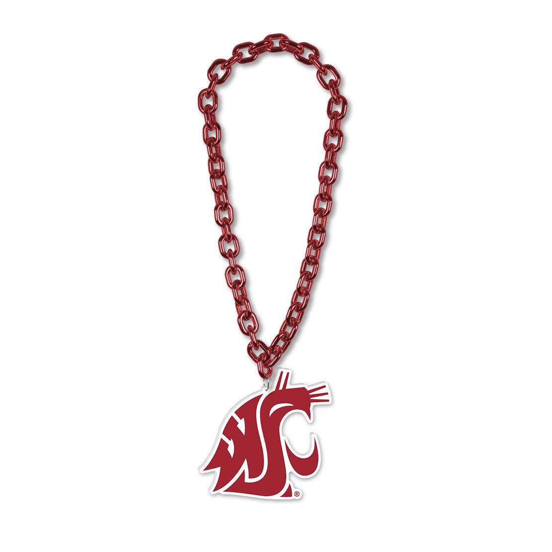 Washington State Cougars Necklace Big Fan Chain 38 Inch - ToylandEU
