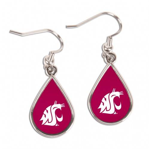 Washington State Cougars Tear Drop Earrings Licensed - ToylandEU