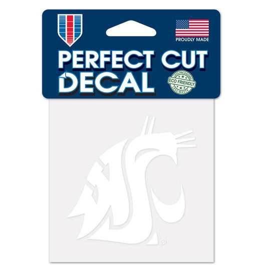 Washington State Cougars White 4x4 Decal Perfect Cut - ToylandEU