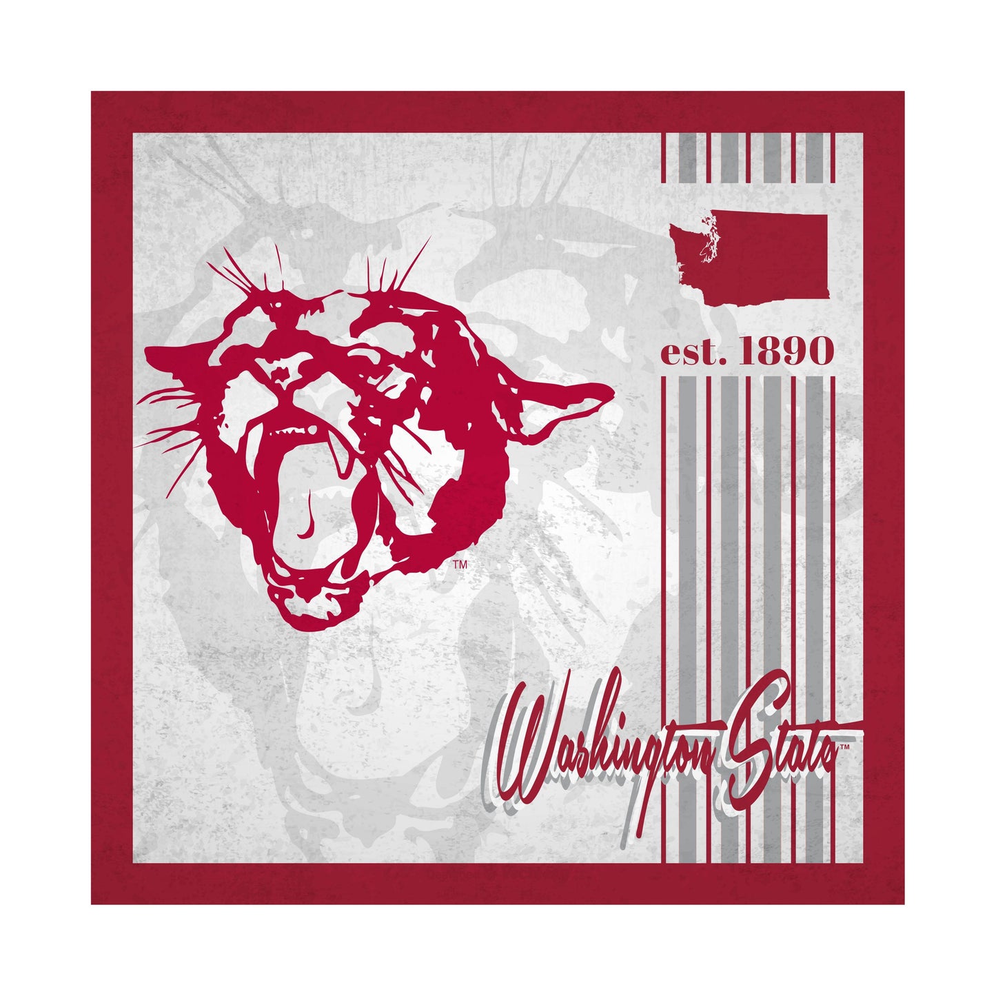 Washington State Cougars Wood Sign 10x10 Album Design - ToylandEU