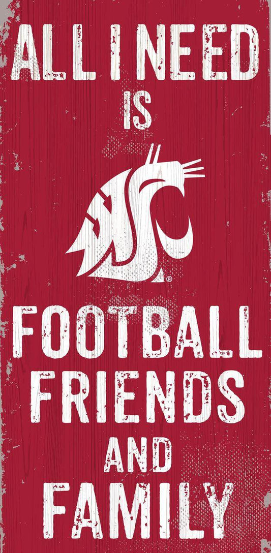 Washington State Cougars Wood Sign 6x12 Football Design - ToylandEU