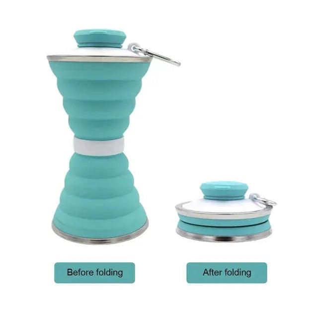  Silicone Water Bottle Foldable 500ml Leak Proof Travel -  ToylandEU™