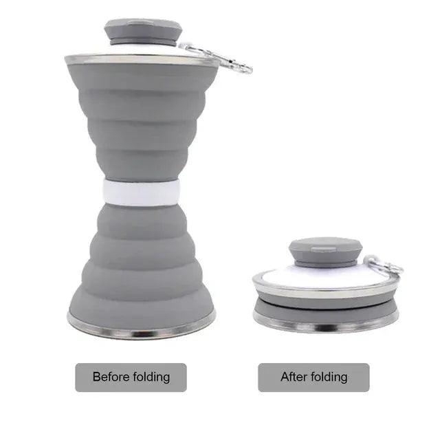  Silicone Water Bottle Foldable 500ml Leak Proof Travel -  ToylandEU™