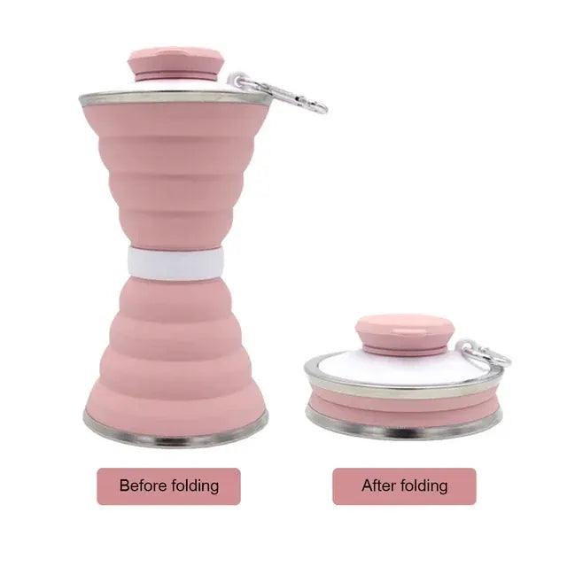  Silicone Water Bottle Foldable 500ml Leak Proof Travel -  ToylandEU™