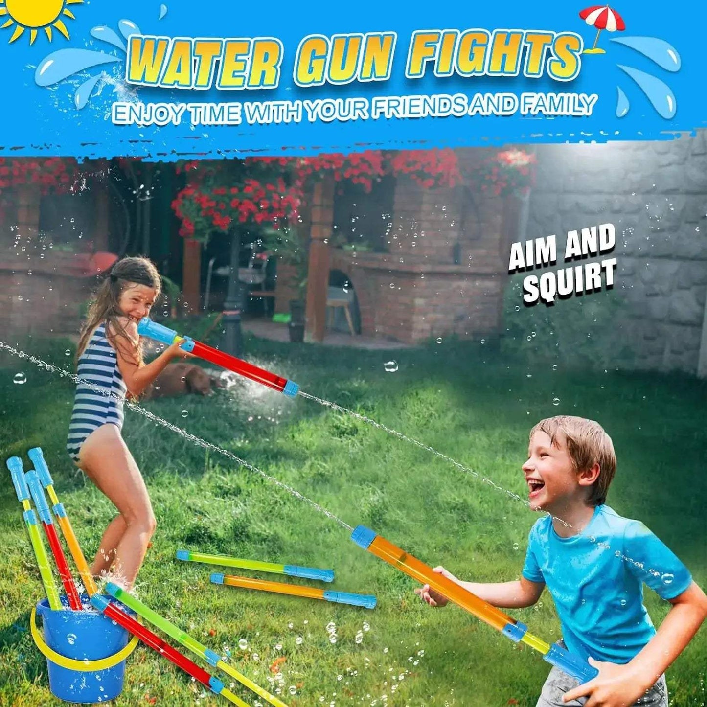 Water Gun Soaker Blaster For Kids Ultimate Summer Pool Fun - ToylandEU