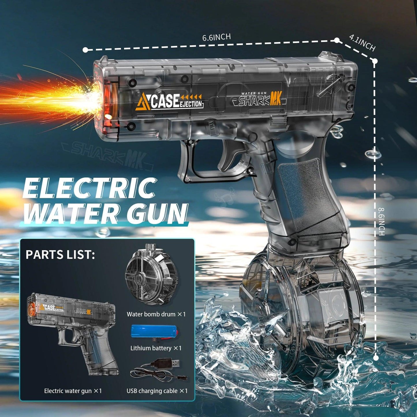  Water Gun Toy | Rechargeable Blaster | Toylandeu™ 