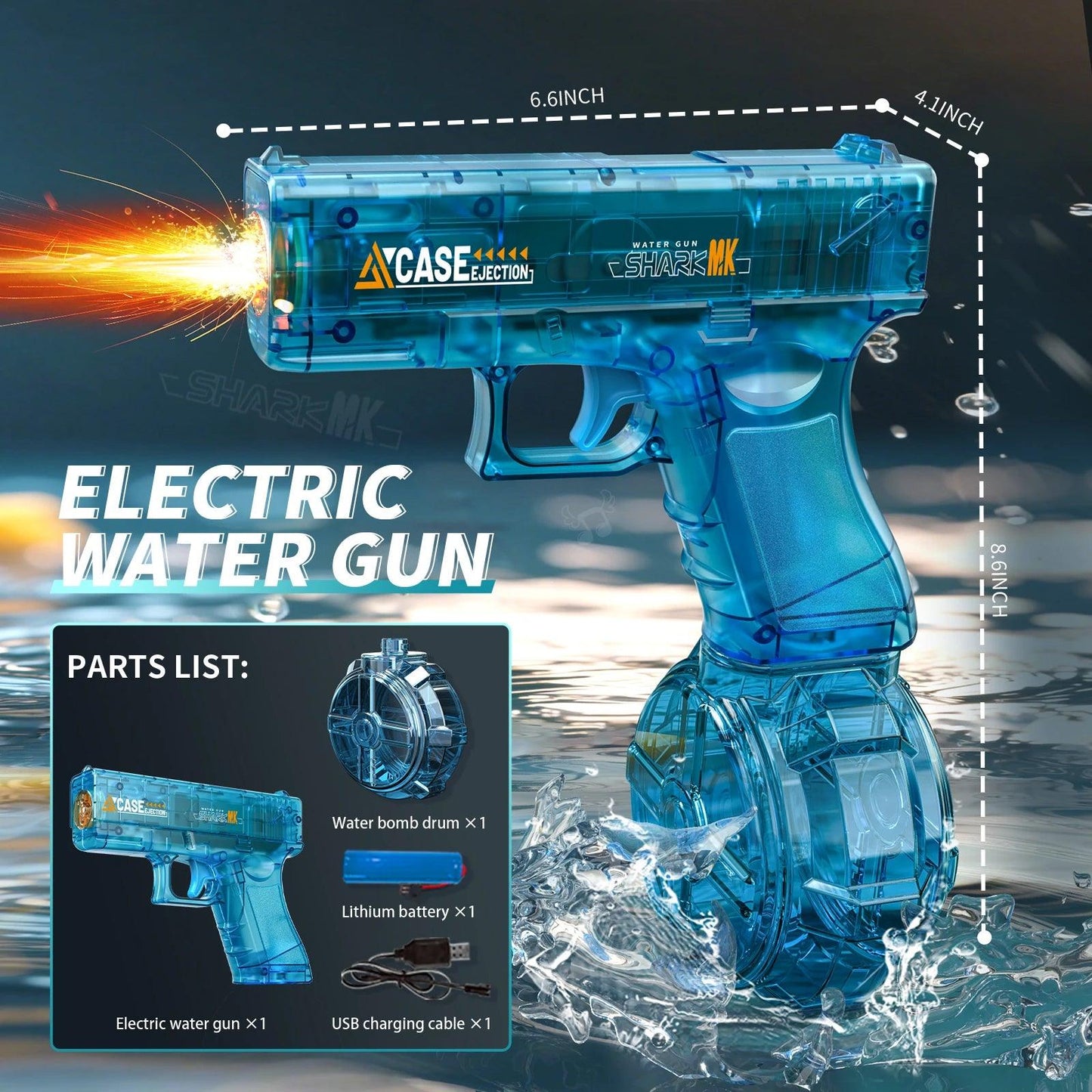  Water Gun Toy | Rechargeable Blaster | Toylandeu™ 