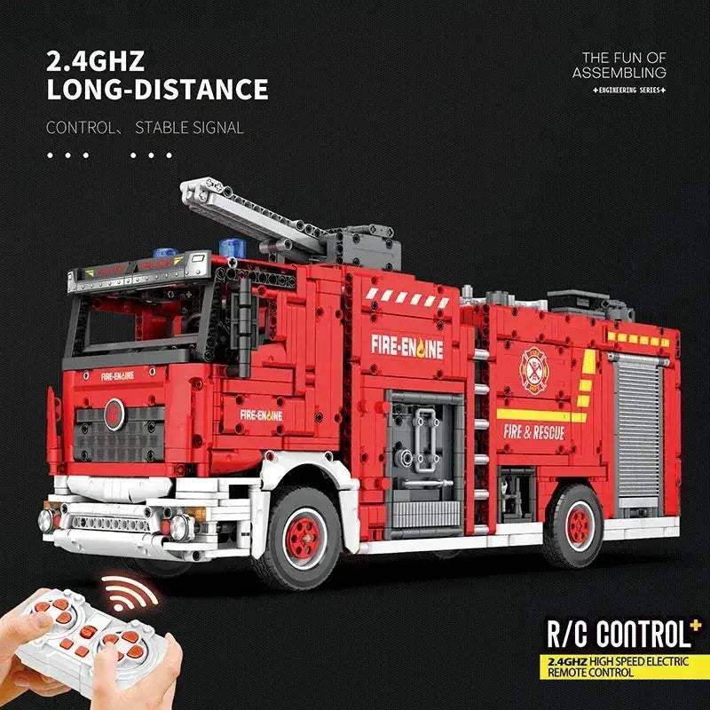 Water Jet Fire Truck Building Blocks Set With 2888 Pieces - ToylandEU