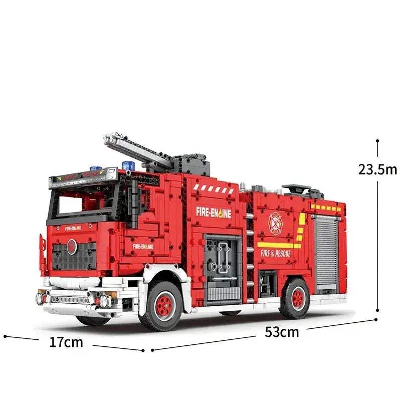 Water Jet Fire Truck Building Blocks Set With 2888 Pieces - ToylandEU