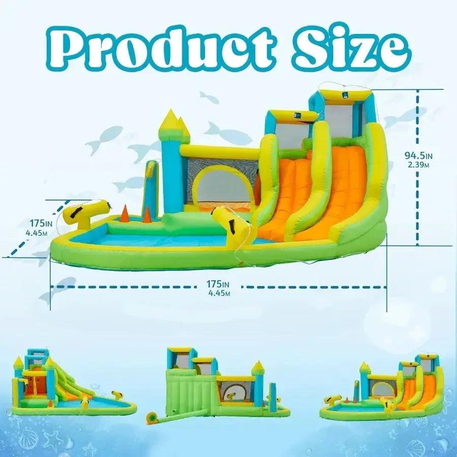  Inflatable Water Slide 10 In 1 Water Park With Blower -  ToylandEU™