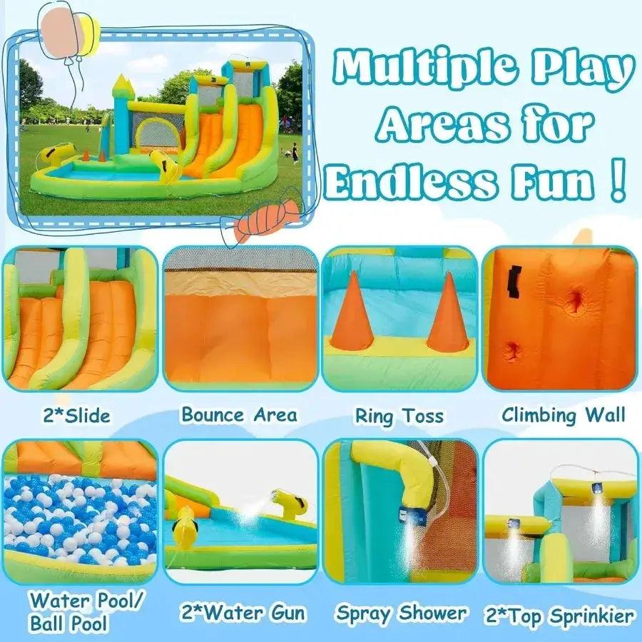  Inflatable Water Slide 10 In 1 Water Park With Blower -  ToylandEU™
