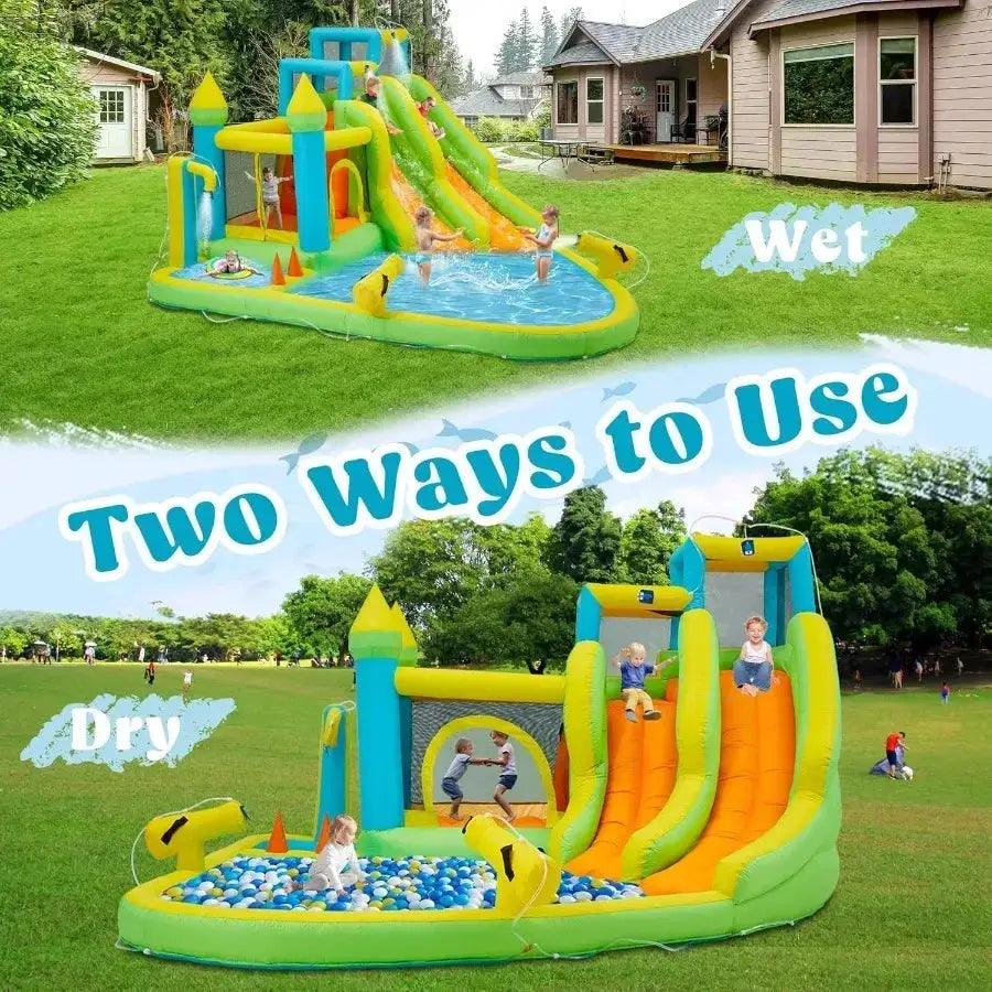  Inflatable Water Slide 10 In 1 Water Park With Blower -  ToylandEU™