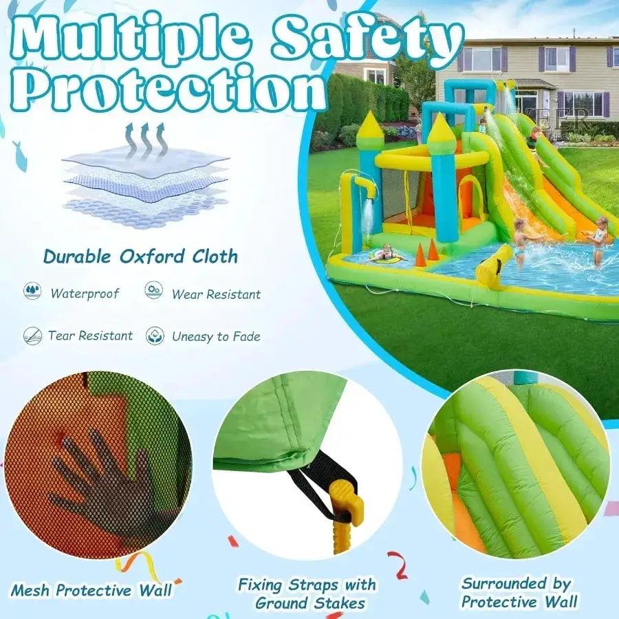  Inflatable Water Slide 10 In 1 Water Park With Blower -  ToylandEU™