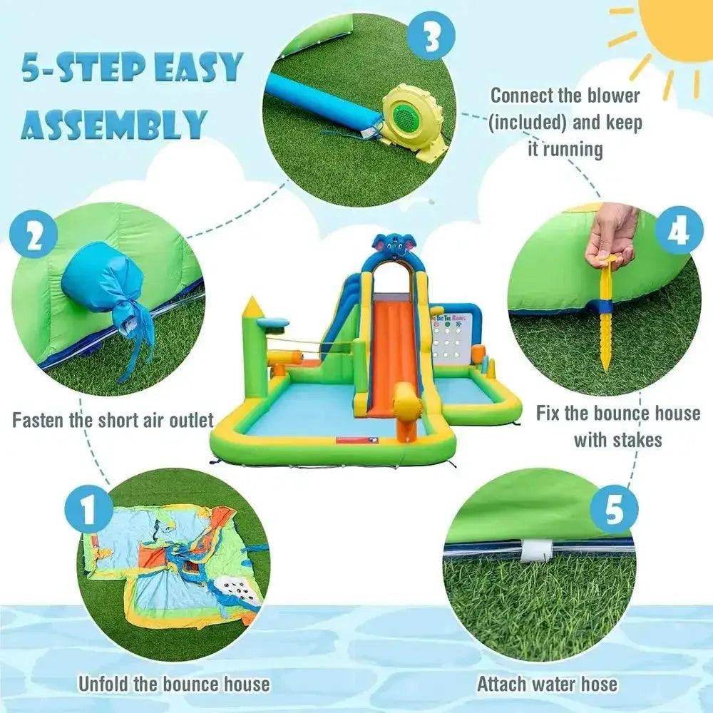 Inflatable Water Slide 9In1 Giant Water Park Outdoor -  ToylandEU™
