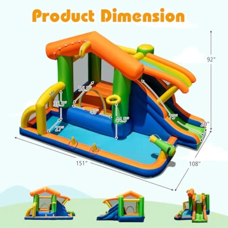  Eight In One Inflatable Water Slide With Ball Pit Pool -  ToylandEU™
