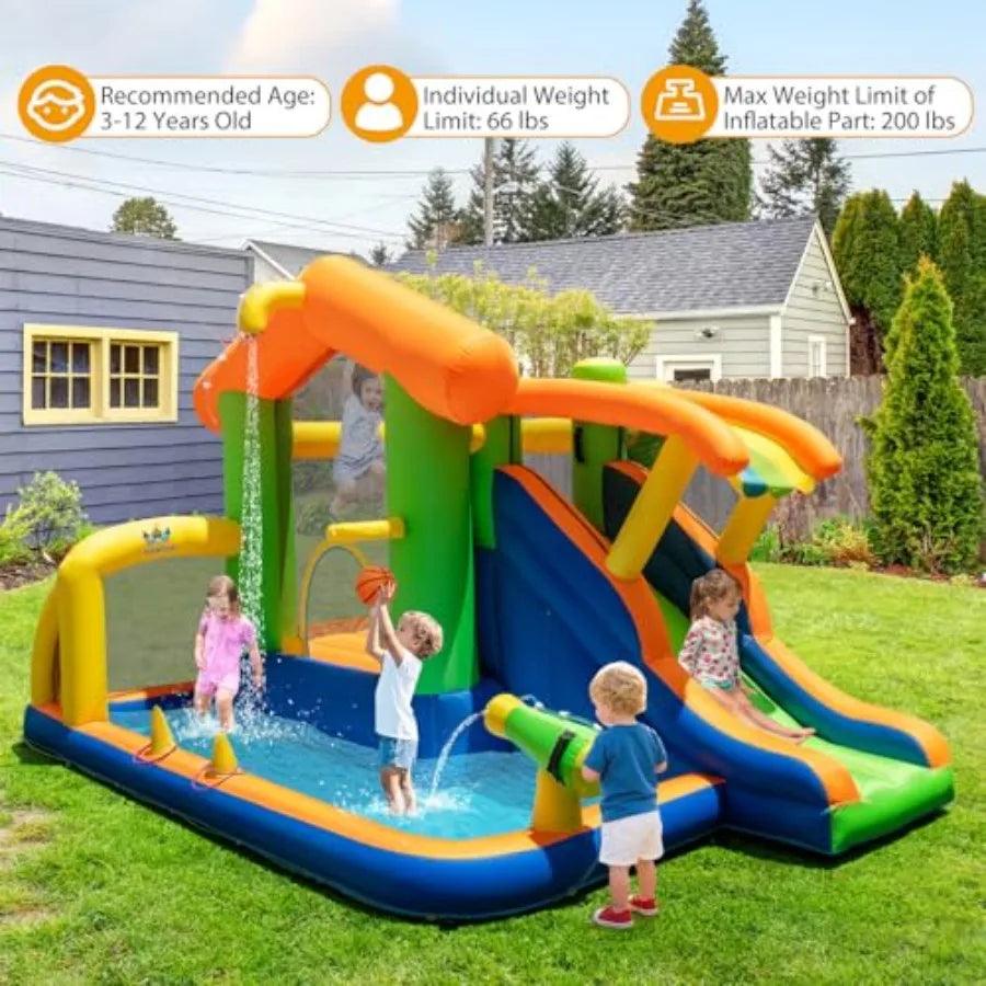  Eight In One Inflatable Water Slide With Ball Pit Pool -  ToylandEU™