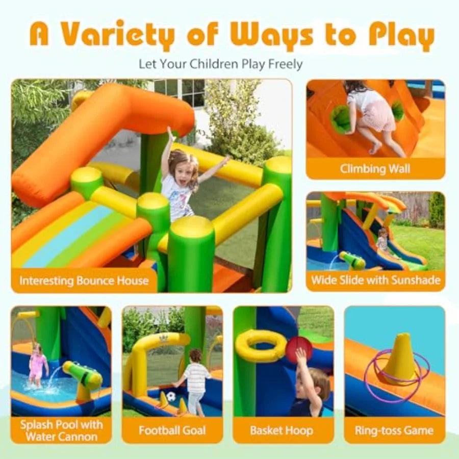  Eight In One Inflatable Water Slide With Ball Pit Pool -  ToylandEU™