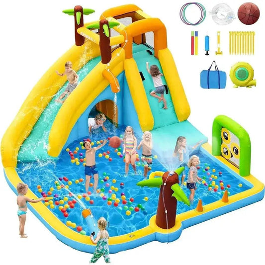  Water Slide Bounce House All In One 10 In 1 Durable -  ToylandEU™
