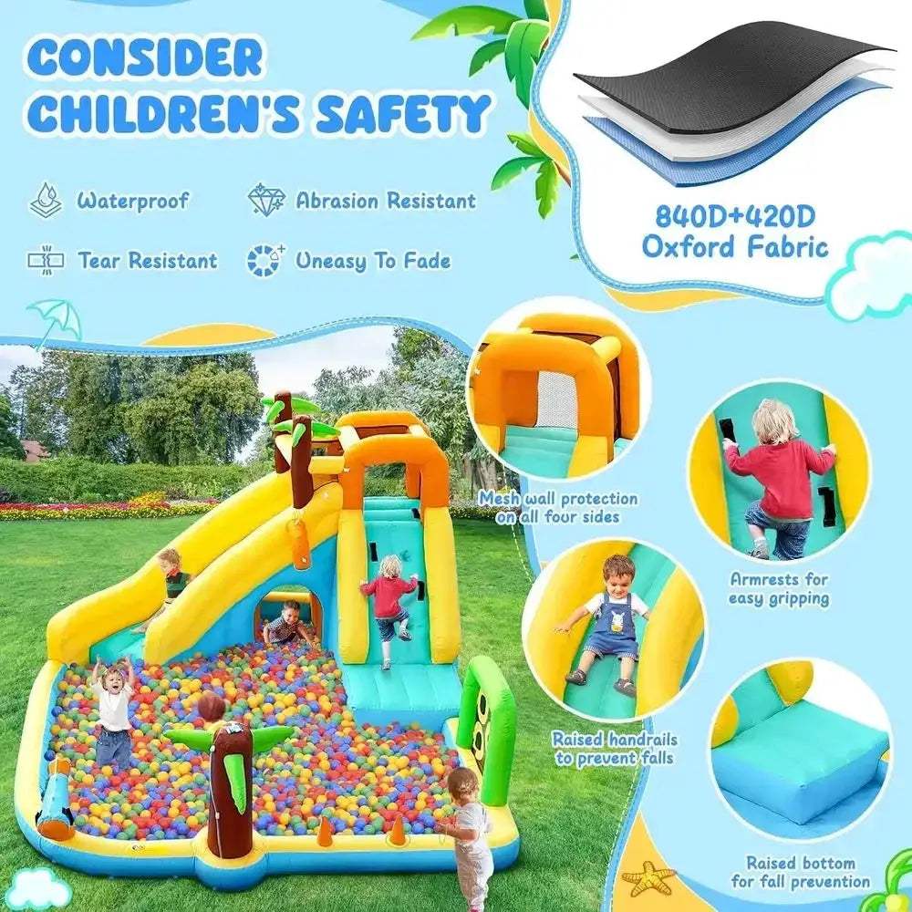 Water Slide Bounce House All-In-One 10-In-1 Outdoor Indoor - ToylandEU