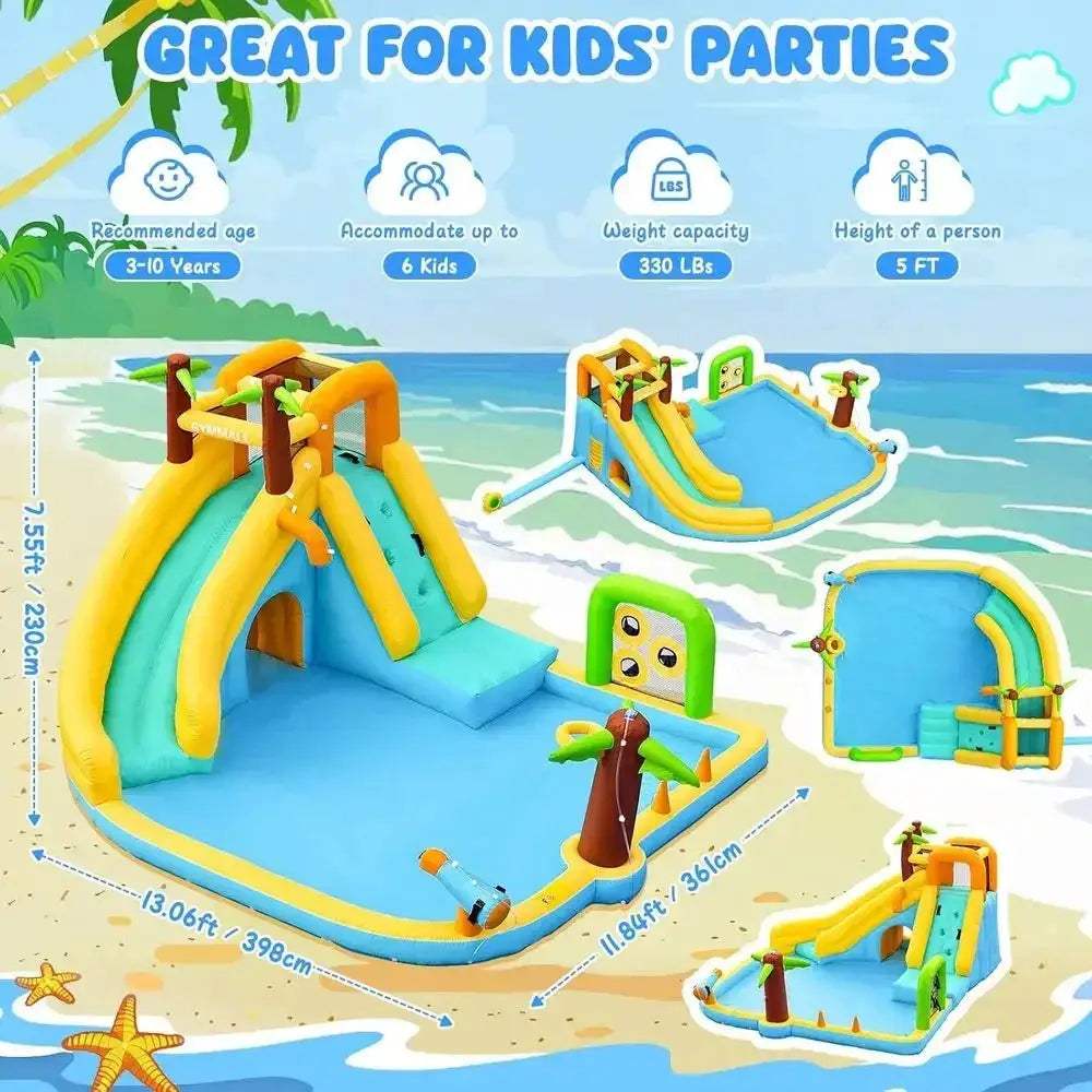 Water Slide Bounce House All-In-One 10-In-1 Outdoor Indoor - ToylandEU