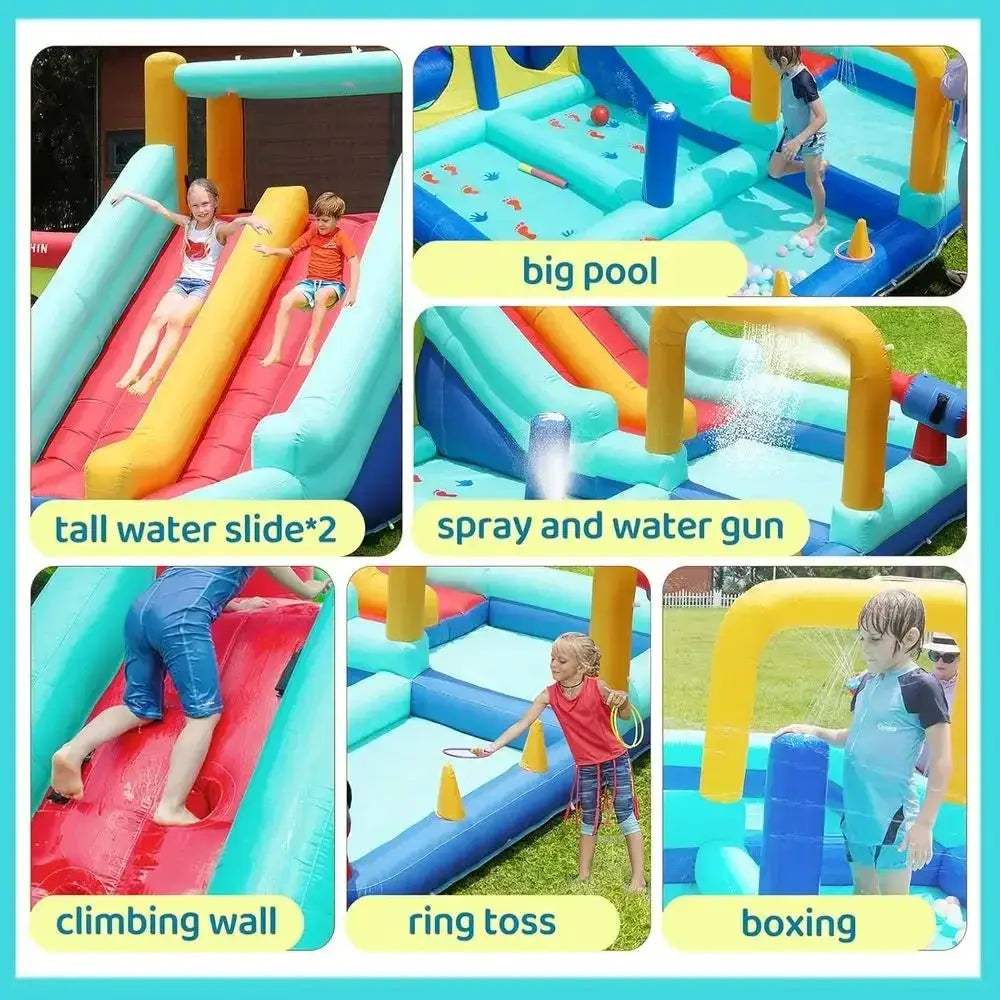 Water Slide Bounce House For Kids Wet And Dry Play - ToylandEU