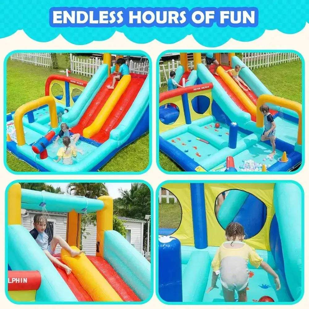 Water Slide Bounce House For Kids Wet And Dry Play - ToylandEU
