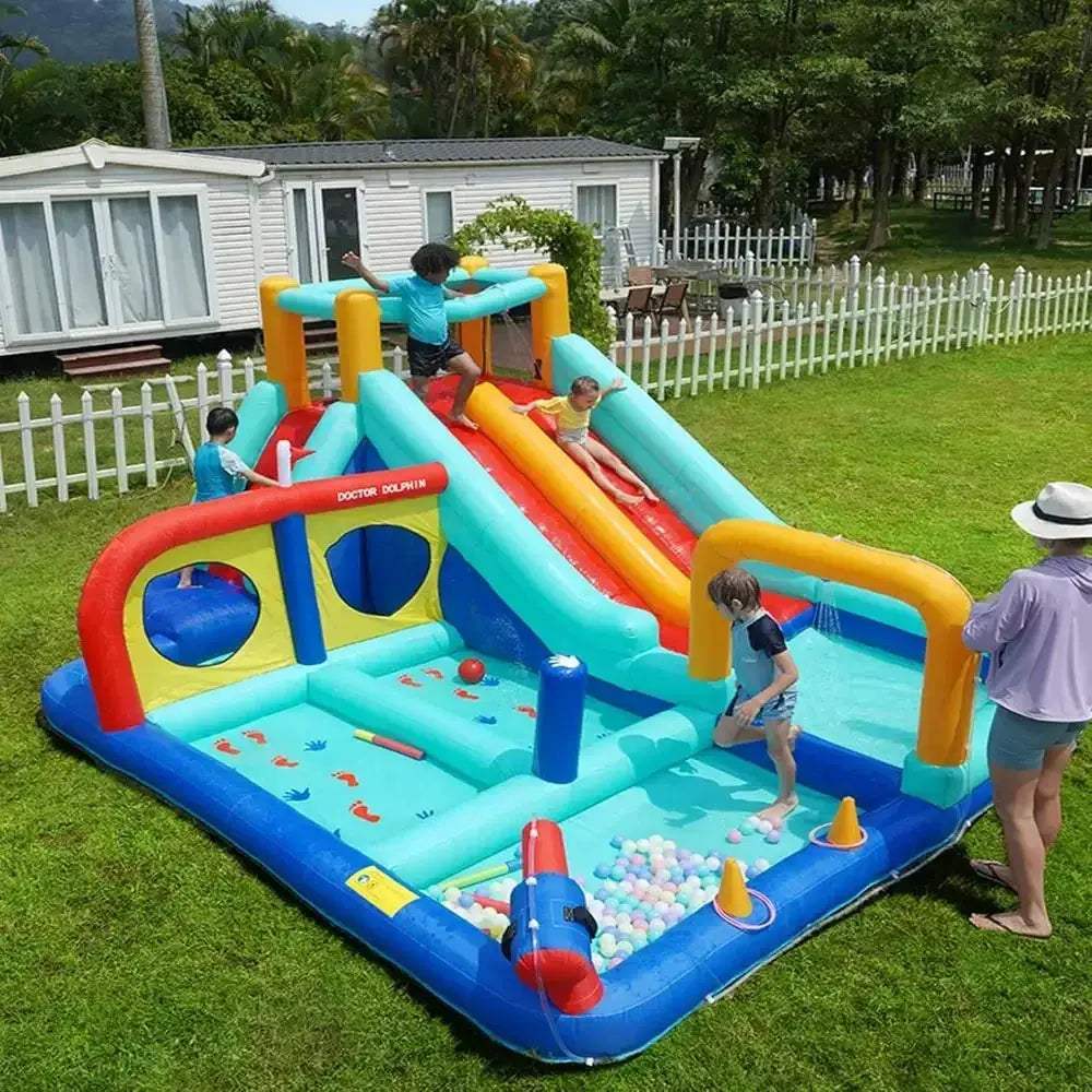 Water Slide Bounce House For Kids Wet And Dry Play - ToylandEU