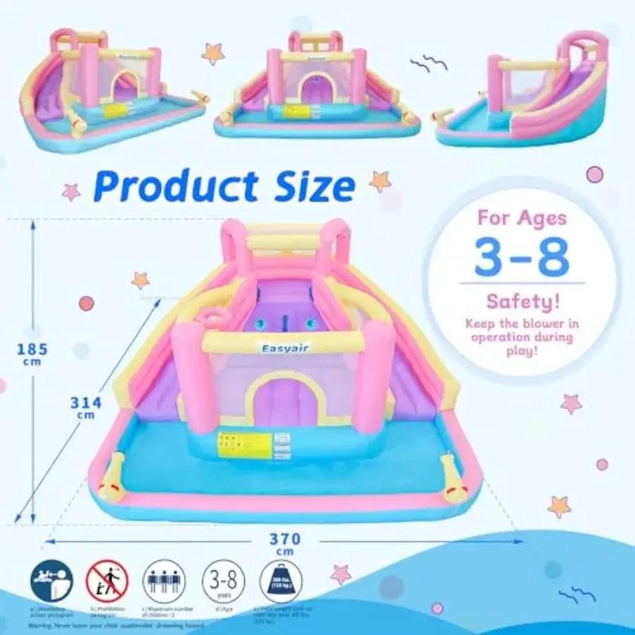  Inflatable Water Slide Bounce House With Double Slides -  ToylandEU™