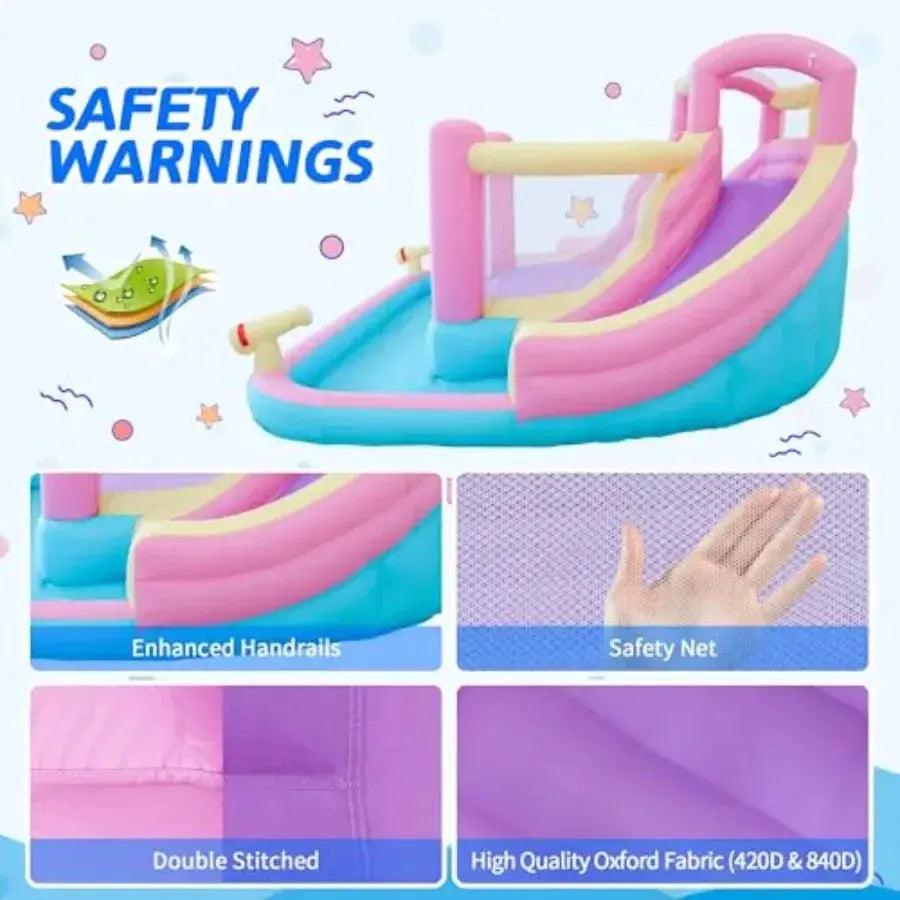  Inflatable Water Slide Bounce House With Double Slides -  ToylandEU™
