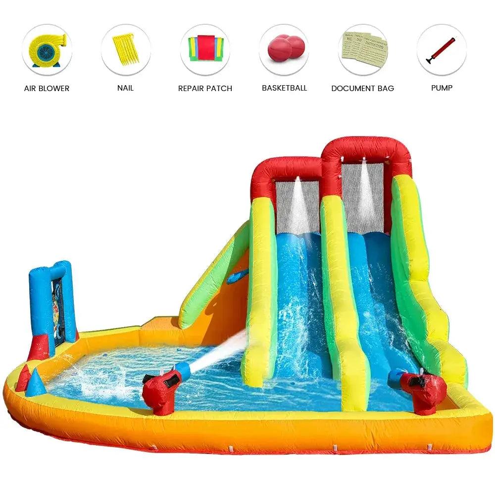  Kids Double Water Slide Bounce House With Climbing Wall -  ToylandEU™