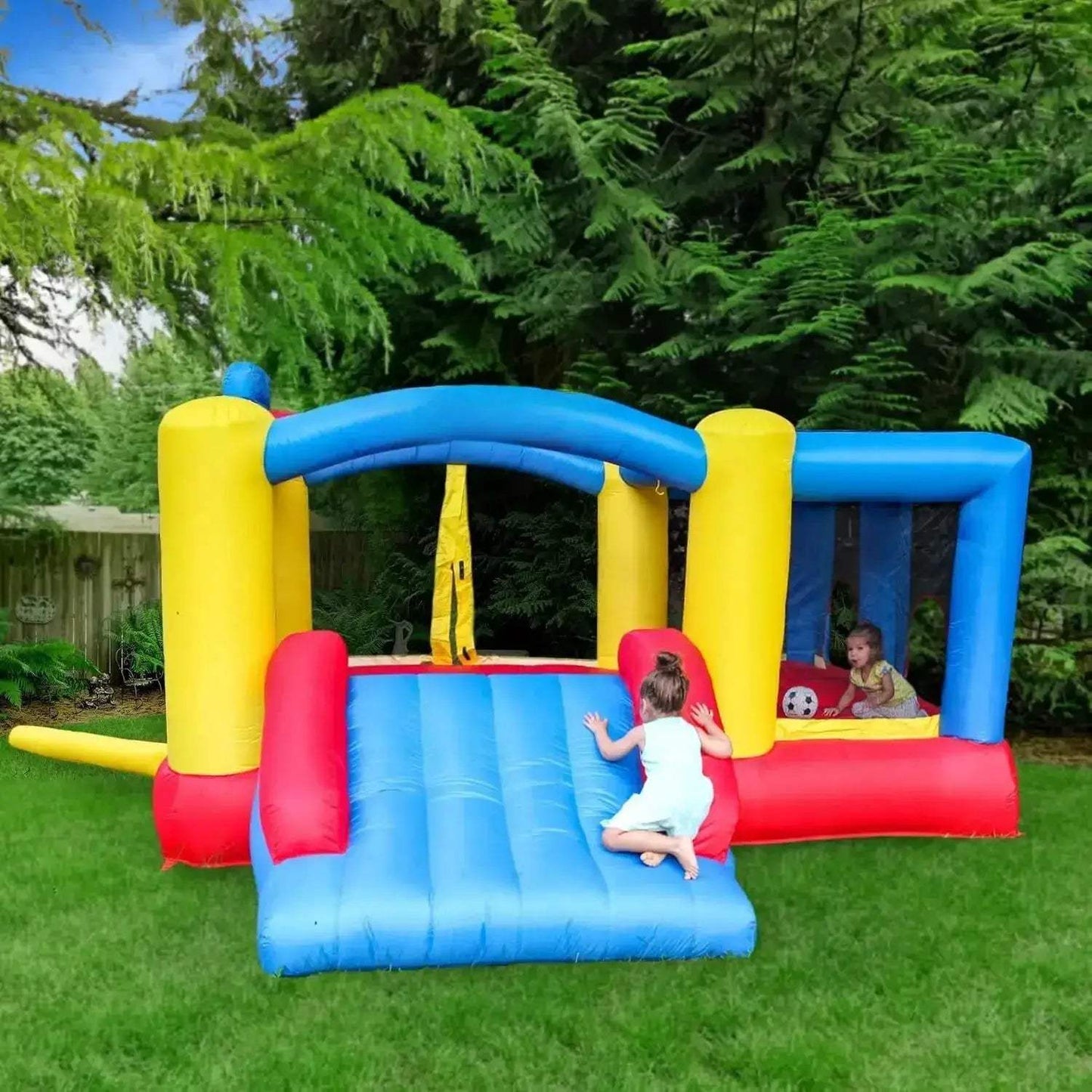Water Slide Bounce House With Pool And Climbing Wall - ToylandEU
