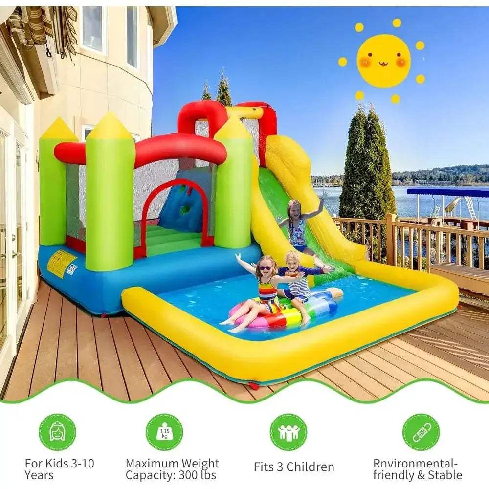 Water Slide Five In One Ultimate Water Park Climbing Wall - ToylandEU