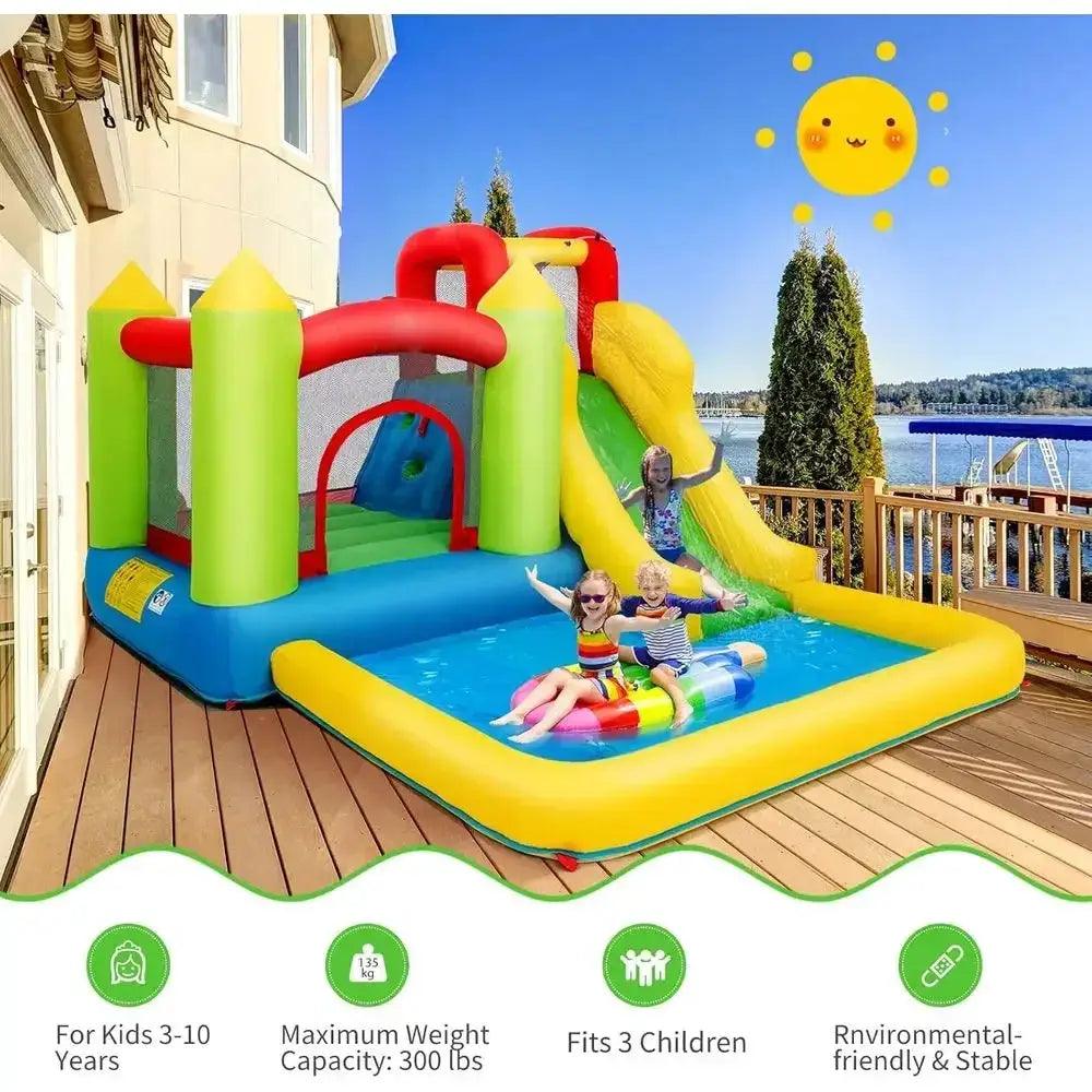  Water Slide Five In One Water Park Climbing Wall -  ToylandEU™