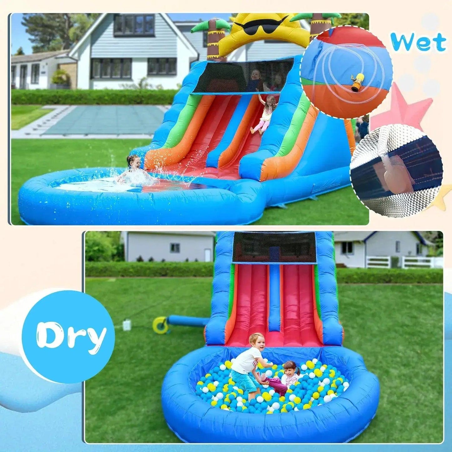  Commercial Inflatable Water Slide With 1100W Blower -  ToylandEU™