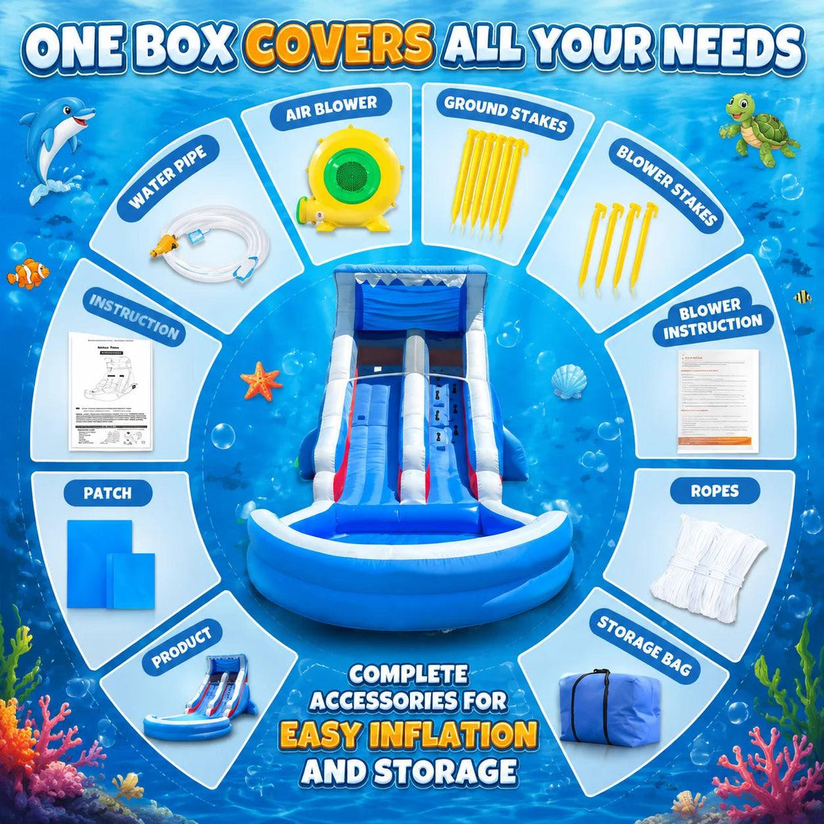 Water Slide | Oxford Material | Toylandeu™