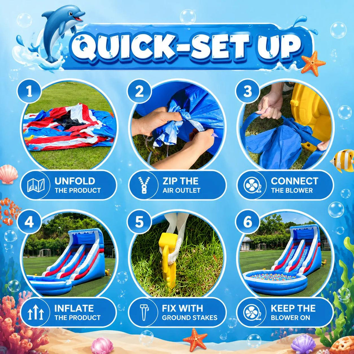 Water Slide | Oxford Material | Toylandeu™