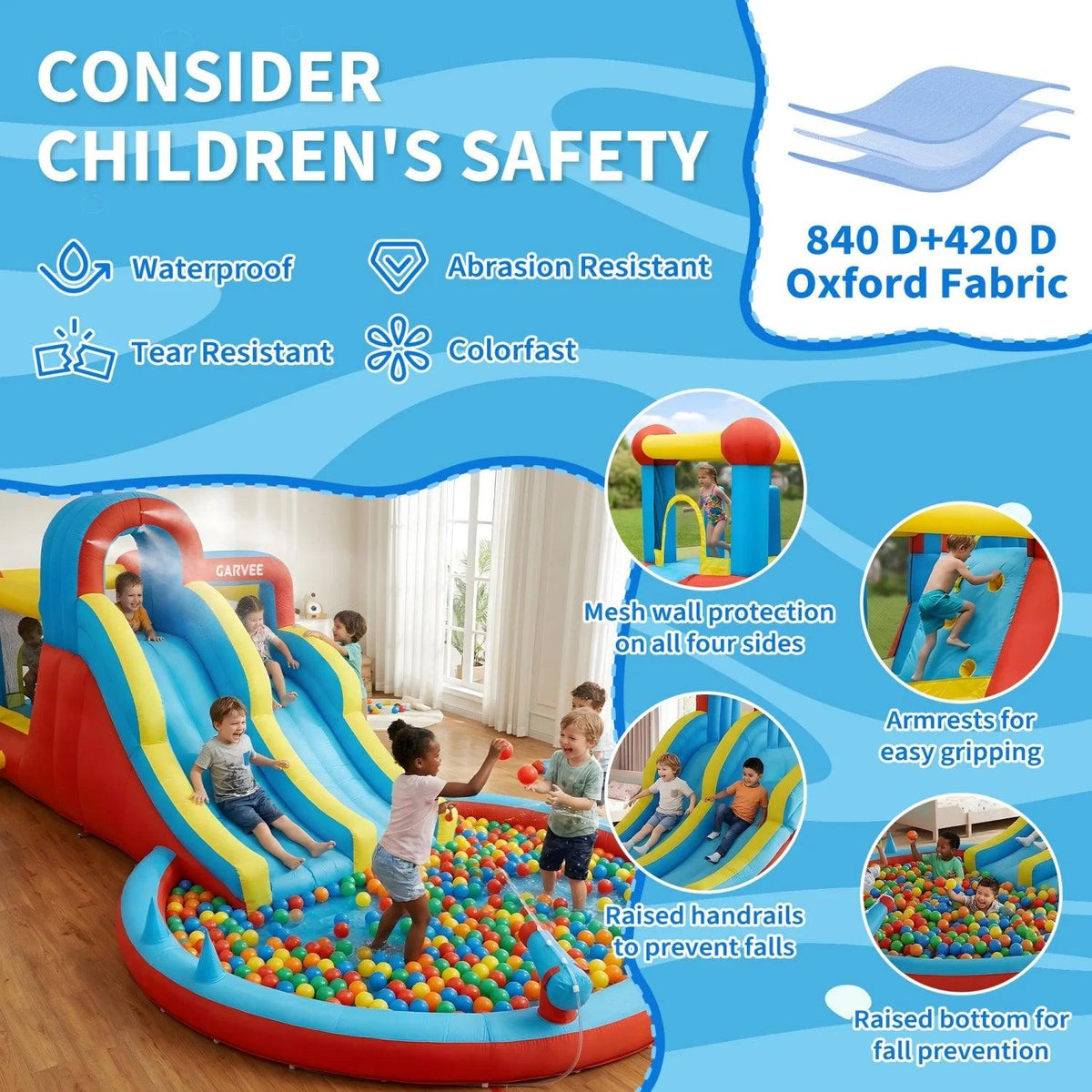  8 In 1 Inflatable Water Slide Park For Backyard Fun -  ToylandEU™