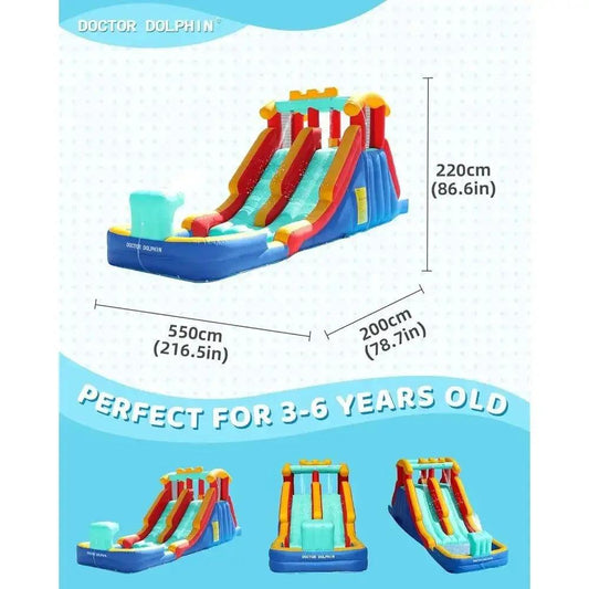  Water Slide and Puncture Proof Bounce House for Kids -  ToylandEU™