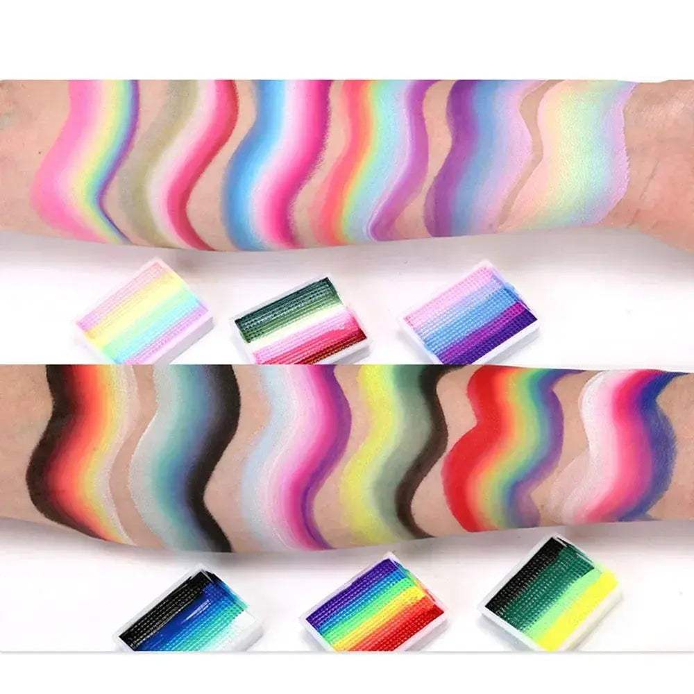 Water Soluble Rainbow Face Paint Palette For Kids Everyday Use - ToylandEU