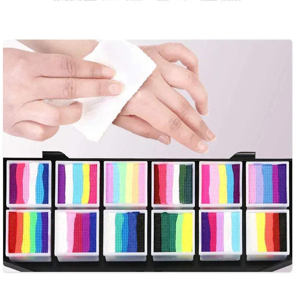 Water Soluble Rainbow Face Paint Palette For Kids Everyday Use - ToylandEU