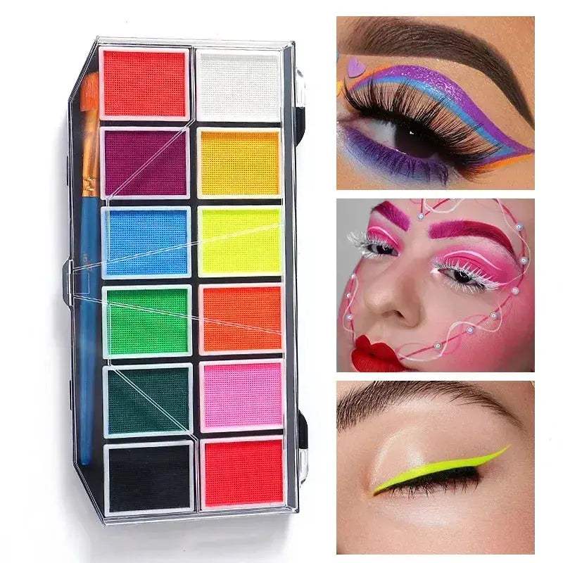 Water Soluble Rainbow Face Paint Palette For Kids Everyday Use - ToylandEU