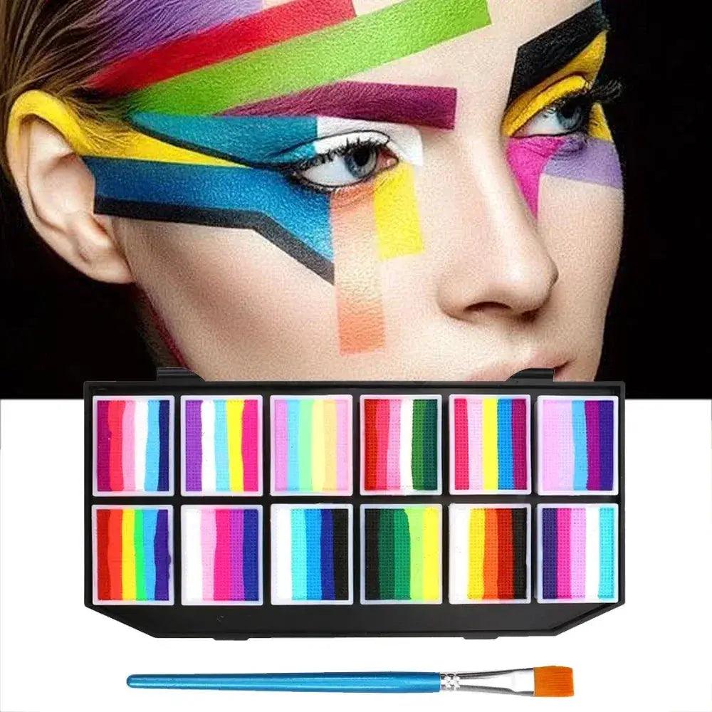  Water Soluble Rainbow Face Paint Palette For Kids Non Toxic -  ToylandEU™
