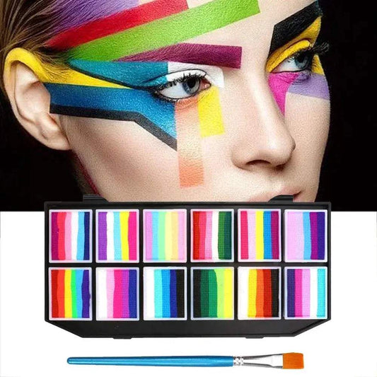  Water Soluble Rainbow Face Paint Palette For Kids Non Toxic -  ToylandEU™